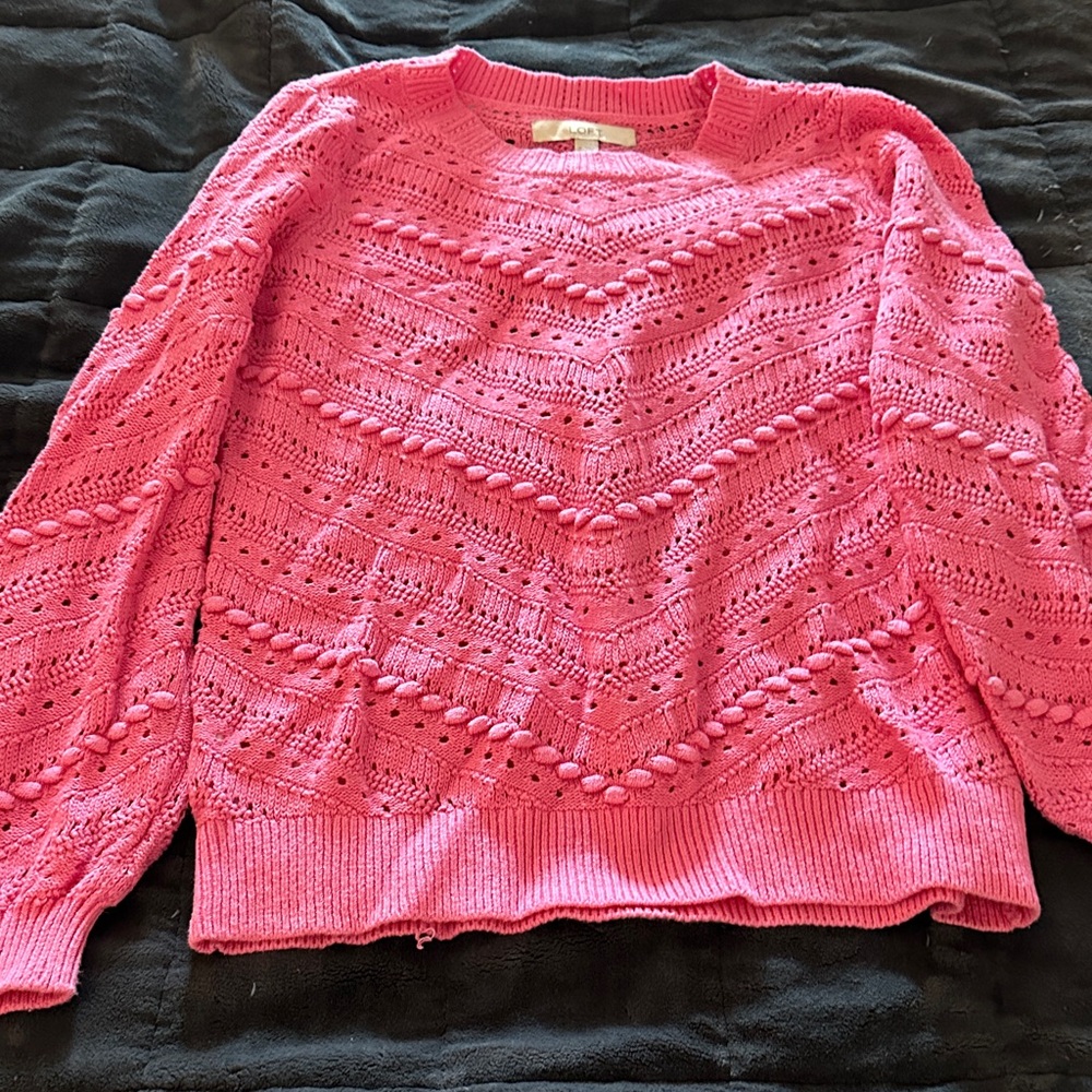 Pink Knit Women's Sweater- LOFT